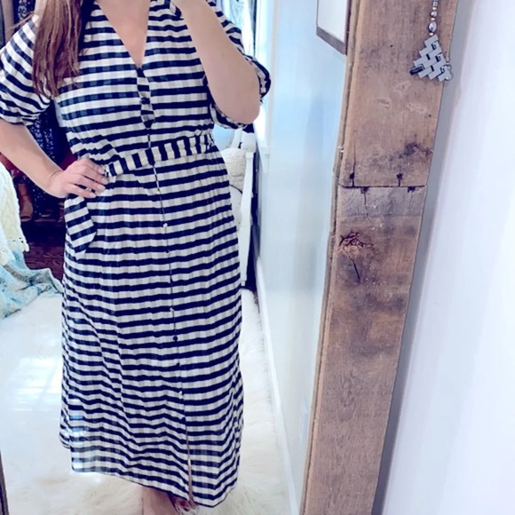 H&M checkered maxi dress size xsmall - Picture 2 of 11
